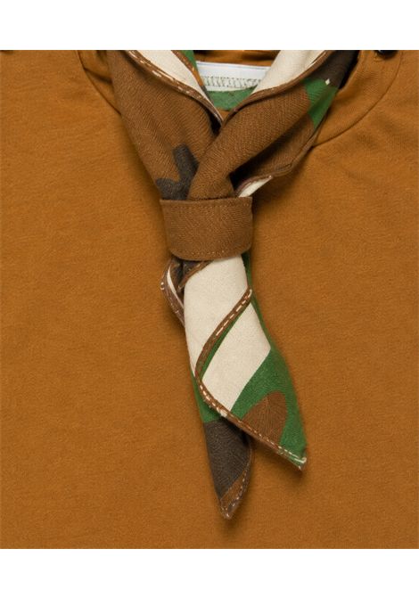 T-shirt con foulard MANUEL RITZ | MR4513CASTAGNA